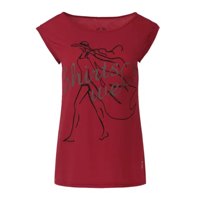 Conquista Women's Red Printed Sleeveless Top