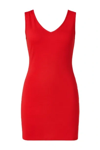 Conquista Women's Red Sleeveless Drape Back Dress 2young