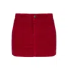Conquista Women's Red Velvet Micro Mini Skirt In Red