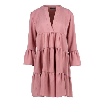 Conquista Women's Rose Gold Dark Pink Loose A Line Dress