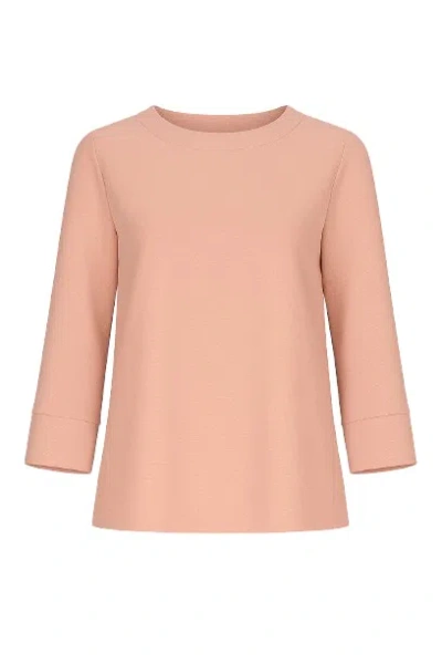 Conquista Women's Rose Gold / Red Boat Neck Top By  Fashion In Multi