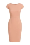 Conquista Women's Rose Gold Solid Colour Dress With Cap Sleeves Old Rose Color. In Gold