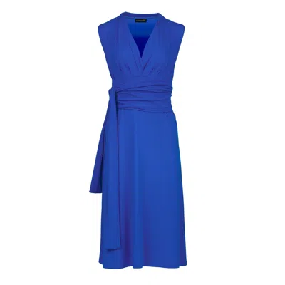 Conquista Women's Royal Blue Jersey Empire Line Dress