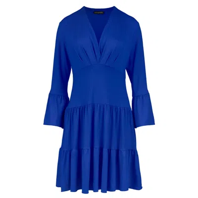 Conquista Women's Royal Blue Jersey Tiered Dress