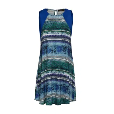 Conquista Women's Royal Blue Print Dress