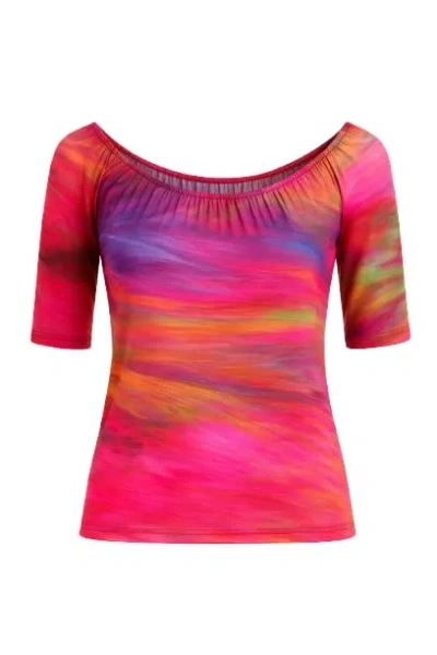 Conquista Women's Scoop Neck Top In Pink