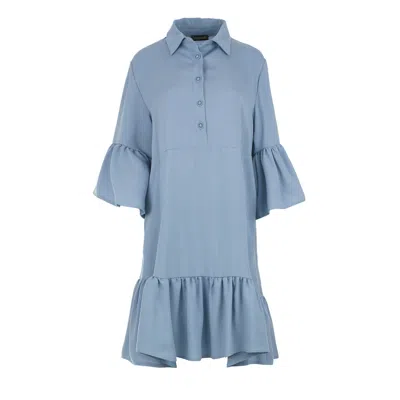 Conquista Women's Serenity Blue Tencel Shirt Dress