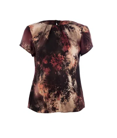 Conquista Women's Short Sleeve Print Top  Fashion In Black