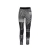 Conquista Women's Silky Black & White Print Pants In Black