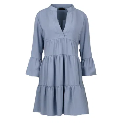 Conquista Women's Sky Blue Loose A Line Dress
