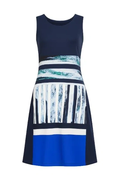 Conquista Women's Sleeveless A Line Dress In Blue