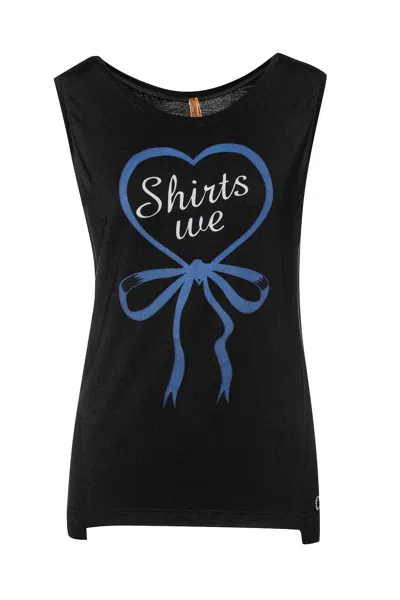Conquista Women's Sleeveless Black Shirts We Love Top