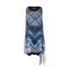 Conquista Women's Sleeveless Double Layer Geometric Print Dress