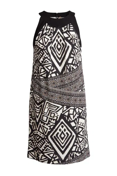 Conquista Women's Sleeveless Print Dress By  In Black
