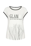 Conquista Women's Sleeveless Top With Black Foil Print In Black
