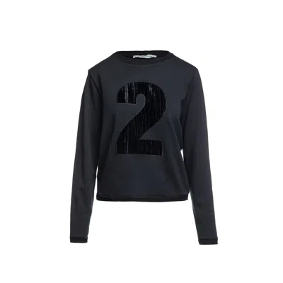 Conquista Women's Sporty Sweatshirt In Black