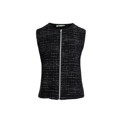 Conquista Women's Tie Detail Vest In Black