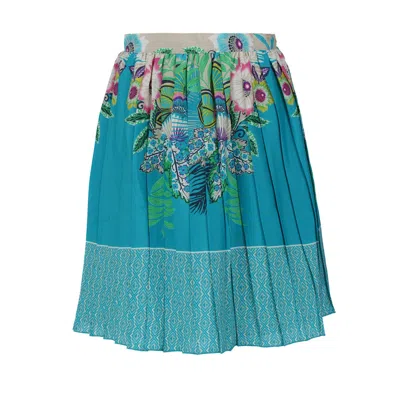 Conquista Women's Tropical Print Pleated Skirt –