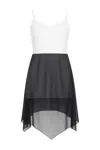 Conquista Women's Two Tone Sheer Layer Dress