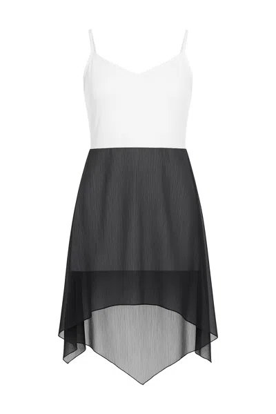 Conquista Women's Two Tone Sheer Layer Dress