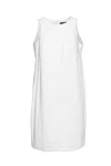 Conquista Women's White Cotton Sack Dress In White