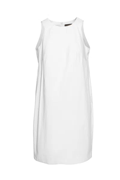 Conquista Women's White Cotton Sack Dress
