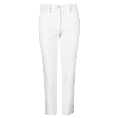 Conquista Women's White Denim Style Cotton Pants