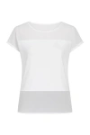 Conquista Women's White Sheer Detail Top In White