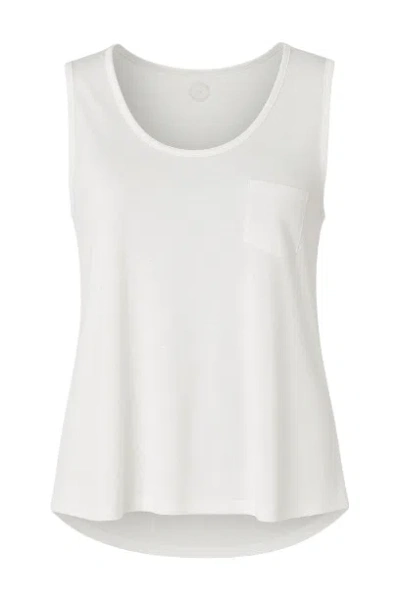 Conquista Women's White Sleeveless Tencel Tee