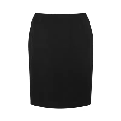 Conquista Women's Winter Pencil Skirt Black Woven Lined
