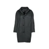 Conquista Women's Wool Blend Dark Grey Coat By  Fashion In Grey