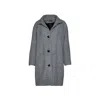 Conquista Women's Wool Blend Grey Coat By  Fashion In Grey