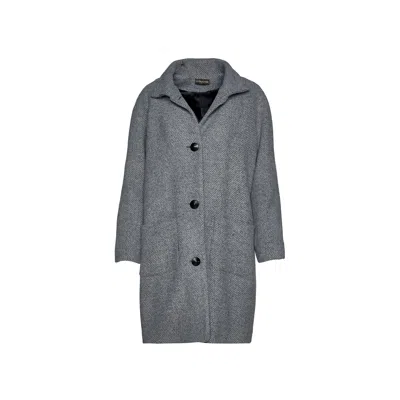 Conquista Women's Wool Blend Grey Coat By  Fashion
