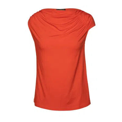 Conquista Women's Yellow / Orange Orange Asymmetric Top In Yellow/orange