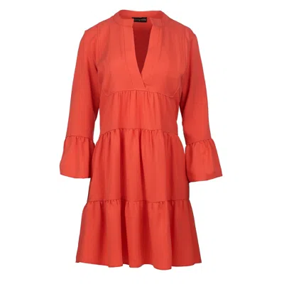 Conquista Women's Yellow / Orange Orange Loose A Line Dress In Yellow/orange