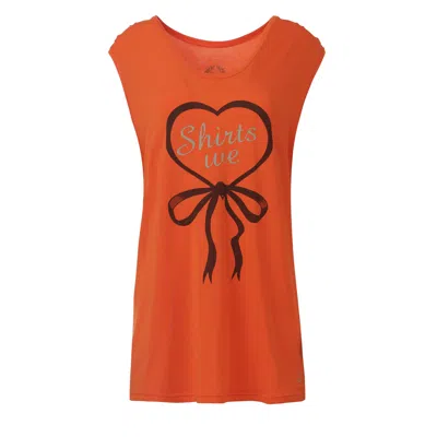 Conquista Women's Yellow / Orange Oversize Print Tee In Yellow/orange