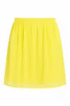 Conquista Women's Yellow / Orange Yellow Lightweight Skirt In Voile With Lining