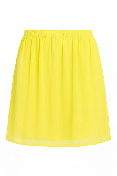 Conquista Women's Yellow / Orange Yellow Lightweight Skirt In Voile With Lining