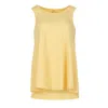 Conquista Women's Yellow / Orange Yellow Sleeveless Top With Rounded Hemline In Yellow/orange