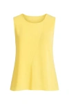 Conquista Women's Yellow Sheer Detail Sleeveless Stretch Top In Yellow