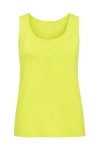 Conquista Women's Yellow Sleeveless Lime Jersey Top In Yellow
