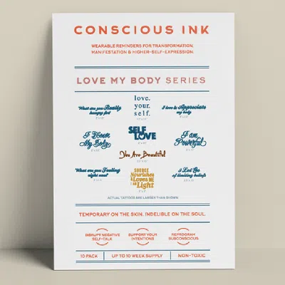 Conscious Ink Love My Body Variety 10-pack In White