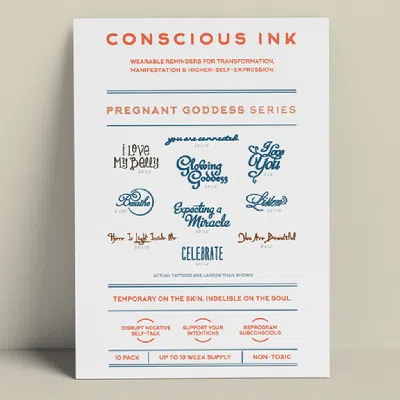 Conscious Ink Pregnant Goddess Variety 10-pack In White