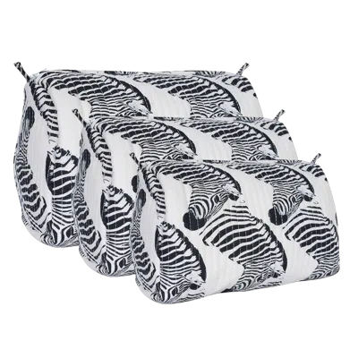 Conscious Yoga Collective Black / White The Zebra Travel Set In Black In Multi