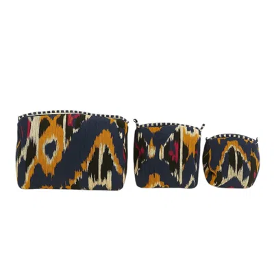 Conscious Yoga Collective Ikat Velvet Three Piece Travel Set - Black