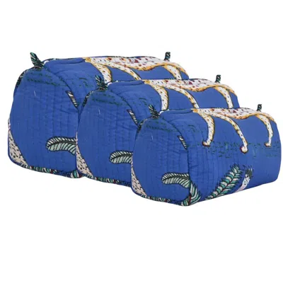 Conscious Yoga Collective Jungle Three Piece Travel Set -royal Blue