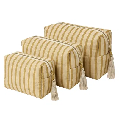 Conscious Yoga Collective Neutrals / Gold The Gold & Beige Striped Travel Set