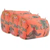 Conscious Yoga Collective Orange The Jungle Velvet Three Piece Travel Set In Peach In Orange