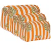 Conscious Yoga Collective Orange / White The Palm Tree Travel Set In Orange In Multi