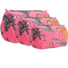 Conscious Yoga Collective Pink / Purple The Jungle Velvet Three Piece Travel Set In Pink